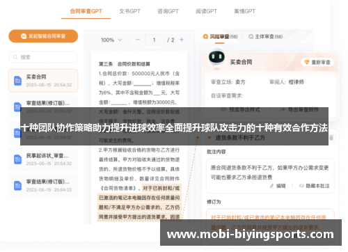 十种团队协作策略助力提升进球效率全面提升球队攻击力的十种有效合作方法